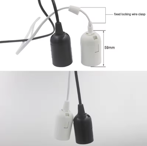 1.8m LED <span class=keywords><strong>Ampoule</strong></span> E27 Hanglamp <span class=keywords><strong>Suspension</strong></span> Prise Cordon D'alimentation Câble Interrupteur Fil Pendentif ABS Matériel EU Plug Lampe Bases Vis Style - Product Image 4