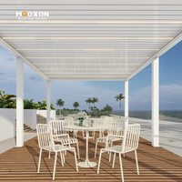 Pergola actionnée électrique avec l'option en aluminium imperméable de structure et de mur de verre