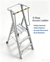Plateforme de travail en aluminium sur mesure avec large plateforme d'accueil