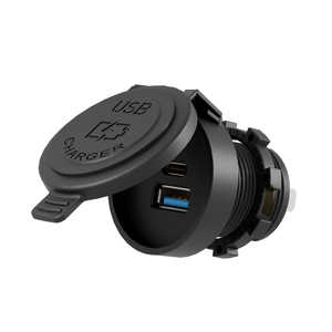 Cargadores Usb Para Auto 'S Waterdicht Snel Opladen 3.0 Dual Usb 12V Motorfiets Oplader 12V Usb-C Flush Mount Stopcontact