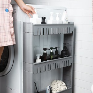 <span class=keywords><strong>Étagère</strong></span> de rangement coulissante <span class=keywords><strong>étroite</strong></span> en plastique à 3 niveaux pour la maison moderne - Product Image 2