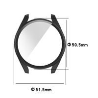 Casing jam tangan pintar kaca Tempered, penutup penuh polikarbonat untuk Huawei watch3 pro baru