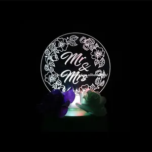 Decorazione per eventi e articoli per feste e eventi e forniture per feste tipo matrimonio Led Toppers per sposi - Product Image 1