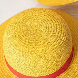 <span class=keywords><strong>Chapeau</strong></span> <span class=keywords><strong>de</strong></span> paille style One Piece, tissé à la main, imprimé en typographie, avec ruban rouge, pour cosplay <span class=keywords><strong>de</strong></span> pirate, pour enfants et adultes, idéal pour l'été, la plage et les fêtes. - Product Image 6