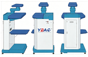 Table à repasser à aspiration YBAO avec bras auxiliaire, planche de pressage industrielle pour le repassage à la vapeur - Product Image 5