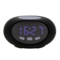 Réveil intelligent mini carré à LED avec fonction d'enregistrement, pour le sommeil, l'école, les médicaments et la cuisine