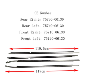 Autodeur En Raam Glas Weerstrip Waterdicht Rubber Afdichting Deur Rubber Voor Toyota Camry 2012-2015 - Product Image 2