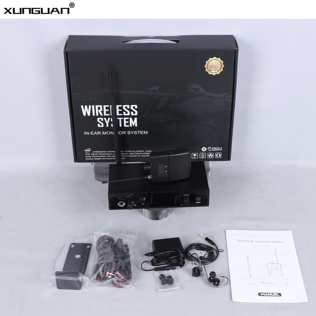 ST-102 Professional in Ear Monitor IEM Wireless Microphone Wireless Stereo System Stere & Mono Compatible for Concert / Speech