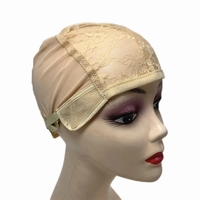 IRUIBEAUTY Bonnets de perruque respirants personnalisés avec étiquette noire/marron/beige, réglables, pour la fabrication de perruques à domicile