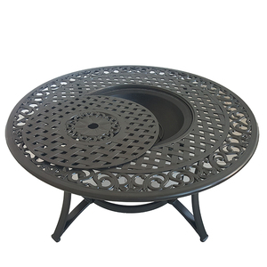 Fundición <span class=keywords><strong>de</strong></span> aluminio al aire libre sofá <span class=keywords><strong>de</strong></span> muebles <span class=keywords><strong>de</strong></span> patio con fuego conjunto - Product Image 4