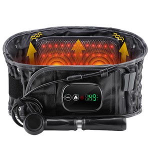 Ceinture de massage lombaire chauffante et vibrante sans fil pour soulager les douleurs dorsales et décompresser le dos - Product Image 1