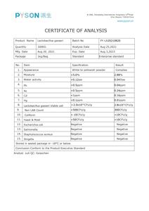 Pyson Supply Bulk Probiotische Poeder Lactobacillus <span class=keywords><strong>Gasseri</strong></span> - Product Image 3