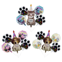 Ensemble de 5 ballons en forme de boîte cadeau pour gâteau, pour la décoration d'une fête d'anniversaire