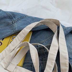 Sac de shopping en toile pliable personnalisé, grand format, robuste, écologique, style simple, imprimé avec la lettre DLBZ - Product Image 6