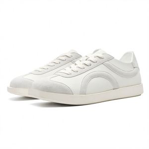 Chaussures décontractées polyvalentes à semelle plate, respirantes, en peluche, à lacets, bout carré, légères, antidérapantes et tendance - Product Image 1