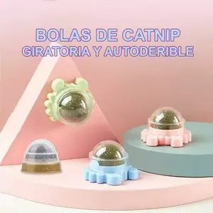 Juguete Interactivo Giratorio con Catnip para Gatos, Juego de 5 Piezas con Catnip, Plástico Antiestrés, Diseño Adorable, Operación Manual, Paquete O - Product Image 6