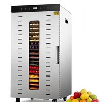 Groothandel 1 Jaar Garantie 20 Bakken Commerciële Voedseldroger Machine Fruit en Groente Industriële Beef Jerky Droger