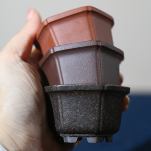 Mini Maceta de Cerámica para Suculentas, Maceta de Cerámica Yixing Zisha con Esmalte Azul Jun, Ecológica, Duradera, Ligera, Minimalista, con Drenaje - Product Image 1