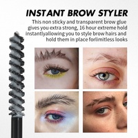 Gel Sourcils Transparent Végétalien, Cire de Coiffage à Logo Personnalisé 2 en 1, Imperméable et Longue Tenue, Laminage Organique des Sourcils