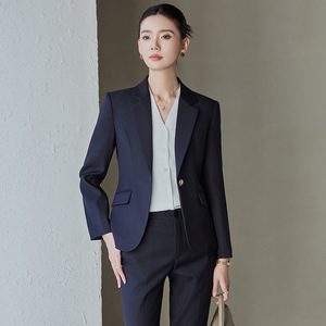 Professional Women's Suit Set Long Sleeve Polyester Anti-Wrinkle Formal Workwear Spring Autumn Office Wear - Product Image 2