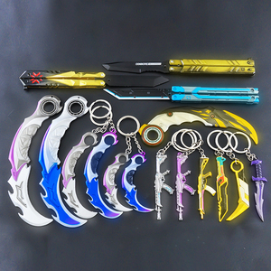 Bán Buôn Anime Mini Mát Trò Chơi Valorant Thủ Súng <span class=keywords><strong>Karambit</strong></span> Dao Đồ Chơi Mặt Dây Chuyền Keychain Valorant Cho Nam Giới Phụ Nữ Quốc Phòng Trang Trí - Product Image 1