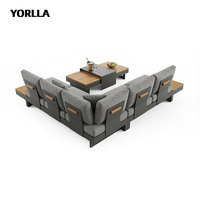 Moderno al aire libre de madera de teca Patio Jardín Set Mejor Nuevo Estilo Sofá Set para Hoteles Villas Parques Patios Salones