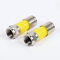 Conector F RG59 RG6 RG11 para Cable Coaxial, Conector Macho para Cable Coaxial