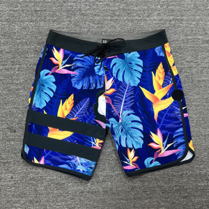 Shorts de bain pour hommes, séchage rapide, hydrofuges, avec cordon de serrage, pour la natation et le surf - Product Image 1