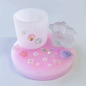 DIY Round Hexagonal Organizer Silicone Molds Crystal Drip Geometric Epoxy Cup Silicone Resin <strong>Moulds</strong> - Product Image 5