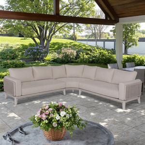 MOSS Corner Modern Luxury Garden Furniture Patio <strong>Sofa</strong> Set Rattan Outdoor Corner <strong>Sofa</strong>