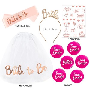 Yili sposa di nuovo stile per essere velo di fascia di gallina da sposa per essere velo di velatura con velo distintivo coriandoli per la celebrazione della doccia nuziale - Product Image 5