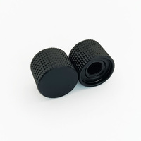 Diamètre 15x12mm Aluminium noir mat 6mm 18T Bouton de commande de l'encodeur de l'arbre cannelé