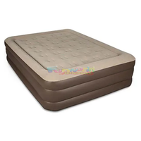 Matelas gonflable avec mousse intégrée, imperméable, PVC, matelas de camping avec pompe à air intégrée, lit pour 2 à 3 personnes