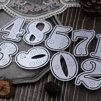 Matrices de découpe en métal pour broderie, chiffres 0-9, pour scrapbooking, bricolage, artisanat manuel, outil de production, moules en acier au carbone