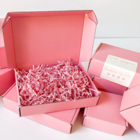 Échantillon gratuit Emballage cosmétique en carton ondulé rose personnalisé Boîte postale recyclable en carton pour cils cosmétiques