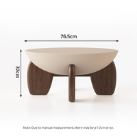 Nordique Simple moderne marbre rond ardoise lumière luxe italien bois minimaliste ménage salon thé salon Table basse