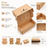 Boîtes d'expédition en carton ondulé kraft recyclables pour l'e-commerce, personnalisées avec logo, pour vêtements, avec impression OEM.