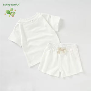 Wholesale 0-4T 100% Organic Cotton Summer Short <strong>Infant</strong> Toddle Clothing <strong>Set</strong> Baby Clothing <strong>Set</strong> - Product Image 5