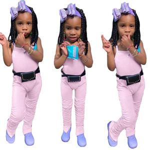 Conjunto de Ropa de Verano para Niñas 2022, Conjuntos de Ropa de Boutique para Niñas, Tops Cortos sin Mangas para Niñas, Conjuntos de Pantalones Cortos para Niñas - Product Image 4