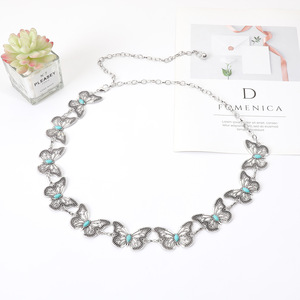 Nouvelle ceinture chaîne ajustable en métal pour femme, style western, pour robes et jeans - Ceintures chaîne turquoise - Product Image 2