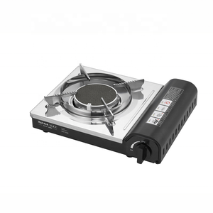Réchaud à <span class=keywords><strong>gaz</strong></span> portable d'extérieur Ranp Steel léger, coupe-vent, au <span class=keywords><strong>propane</strong></span> et au butane, avec infrarouge intégré et <span class=keywords><strong>mini</strong></span>-<span class=keywords><strong>bouteille</strong></span> de butane - Product Image 1