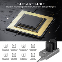 K&F Concept Cocok untuk Canon EOS R5, EOS R6, 2-Pack 2250mAh LP-E6NH Baterai Kamera Isi Ulang Baterai Kamera Digital Canon