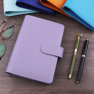 Custom Promotional A6 Macaron <strong>Budget</strong> <strong>Binders</strong> A6 PU Leather 6 Ring <strong>Binder</strong> Cover Agenda Folder Refillable Leather <strong>Binder</strong> Notebook - Product Image 5