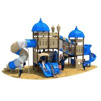 Toboggans d'extérieur pas chers pour écoles, jouets de terrain de jeu commerciaux en acier inoxydable, thème château, parc d'aventure