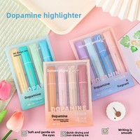 Lot de 4 surligneurs brillants couleur rêve, marqueurs obliques à pointe souple scintillante pour dessin et peinture