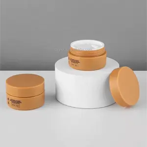 3oz 5oz 8 OZ 100ml 200ml Frosted Mascara Body Cream Scrub Jar Cosmetic Matte PP Pe Hdpe Acrylic Plastic Cup Jar With Lids