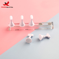 Support magnétique professionnel en acrylique solide et portable pour présentation de vernis à ongles, outil d'entraînement et support pour embouts d'ongles