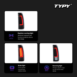 Conjuntos de luces traseras TYPY para Chevrolet y GMC de 1988-1998; se convierten en luces traseras LED, luces de circulación diurna, luces de freno - Product Image 4