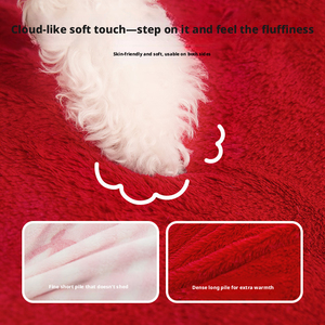 Lit pour animaux de compagnie, maisonnette, tente, nid, tapis douillet semi-fermé doublé en peluche, pour l'hiver, fournitures et accessoires, violet, petit et moyen - Product Image 3