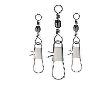 Connecteur pivotant en forme de huit en acier au carbone pour la pêche en eau salée, mousqueton de type B, accessoire de leurre, taille 1/4 po - Product Image 1